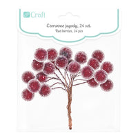 Decoratietakjes met rode bessen DP Craft, 2 stuks – ca. 10 cm – afbeelding 2
