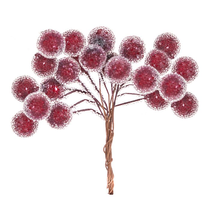Decoratietakjes met rode bessen DP Craft, 2 stuks – ca. 10 cm