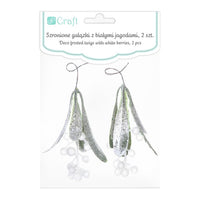 DP Craft 3D maretakjes, besneeuwd, 9 cm, 2 stuks – afbeelding 2
