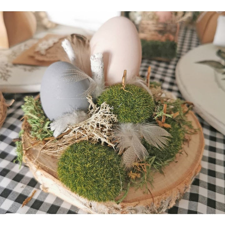 Decoratieve mosstenen DP Craft met piepschuimkern, 8 stuks, 3,5–4,5 cm – afbeelding 2