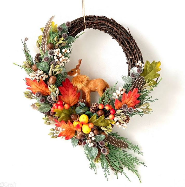 DP Craft 3D decoratietakjes met bruine besjes, berijpt, 11 cm, 4 stuks – afbeelding 2
