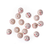 DP Craft houten kralen met gezichtjes 20 mm, 16 stuks