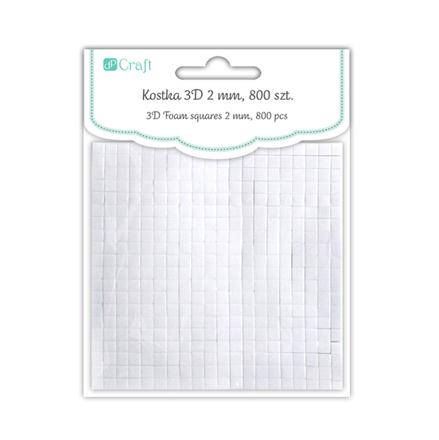 3D dubbelzijdige plakvierkantjes DP Craft, 2 mm – 800 stuks