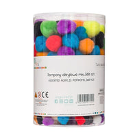 Acryl pompons DP Craft, 300 stuks in 3 formaten – afbeelding 2