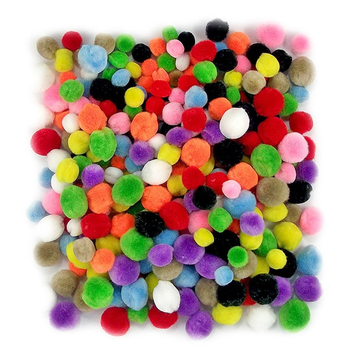 Acryl pompons DP Craft, 300 stuks in 3 formaten