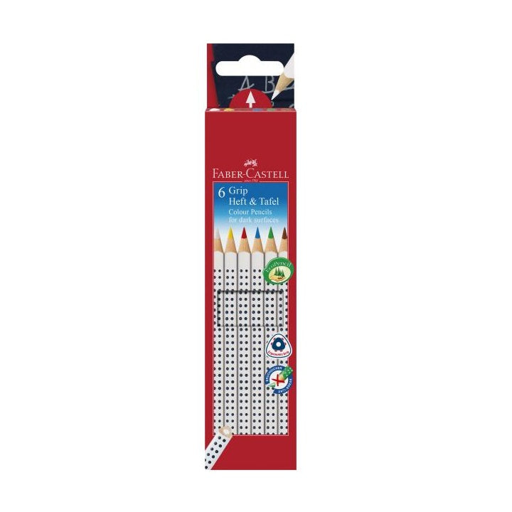 Faber-Castell Grip kleurpotloden voor donkere ondergronden, 6 stuks