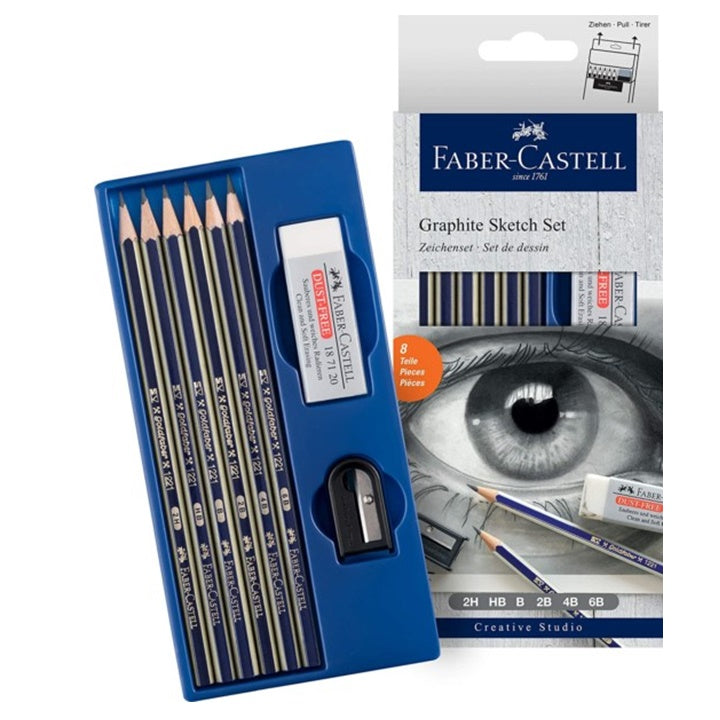 Faber-Castell grafietset voor schetsen, 8-delig