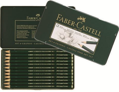 Faber-Castell Castell 9000 Art Set grafietpotloden 8B–2H, 12 stuks