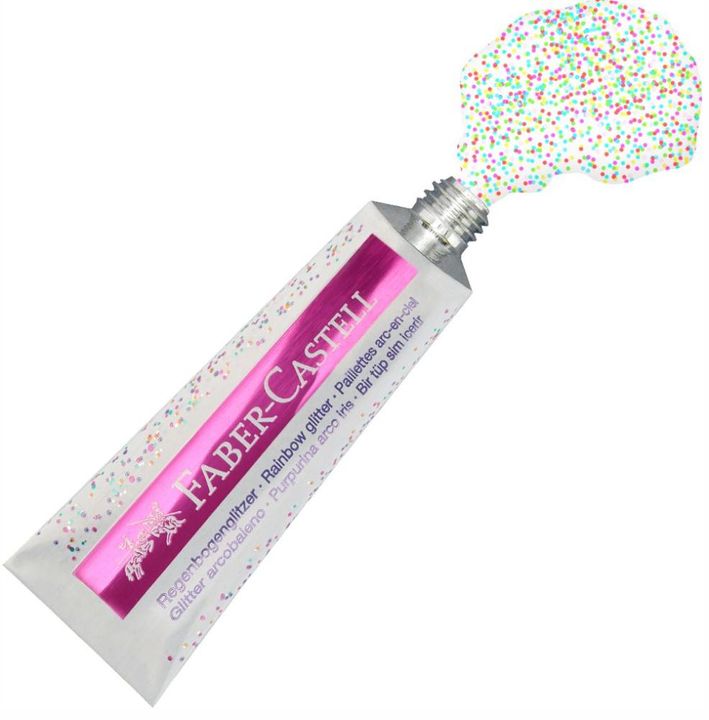 Faber-Castell Rainbow glitter voor aquarelverf 2 × 12 ml – afbeelding 2