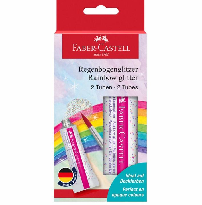 Faber-Castell Rainbow glitter voor aquarelverf 2 × 12 ml