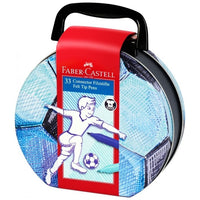 Faber-Castell Connector viltstiften in voetbalkoffertje, 33 stuks