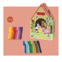 Faber-Castell Connector viltstiften in blik Boerderij, 18 stuks – afbeelding 2