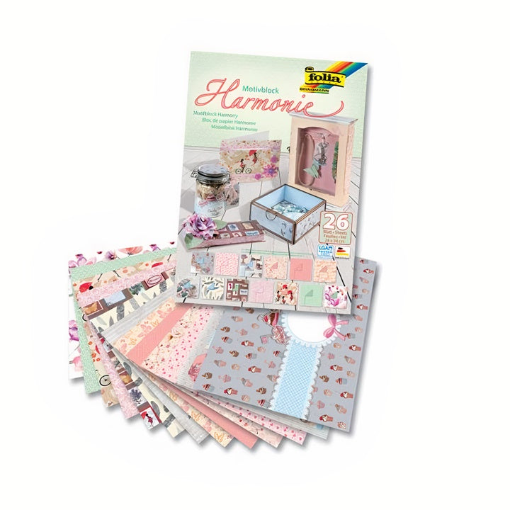 Folia scrapbookpapier Harmonie, 24 × 34 cm, 26 vel