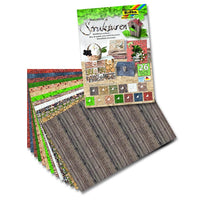 Folia scrapbookpapier Strukturen, 24 × 34 cm, 26 vel