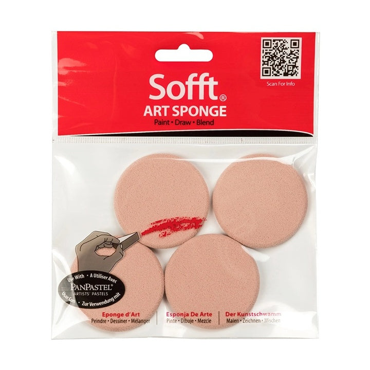 Golden Sofft pastelsponsjes rond, 4 stuks, 50 × 50 × 7 mm