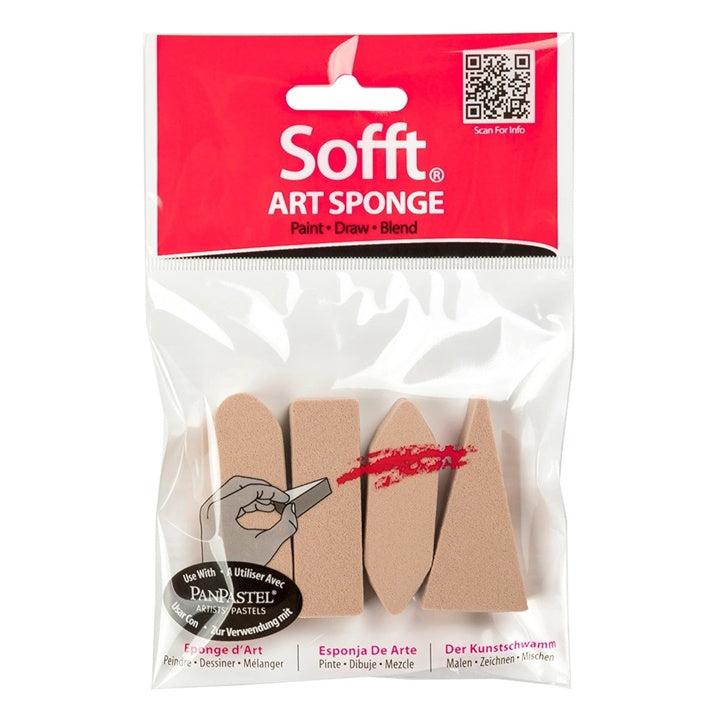 Sponsjes voor pastelkrijt en houtskool Golden Sofft, set van 4