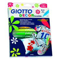 Giotto Decor Textile textielmarkers, set van 12 kleuren