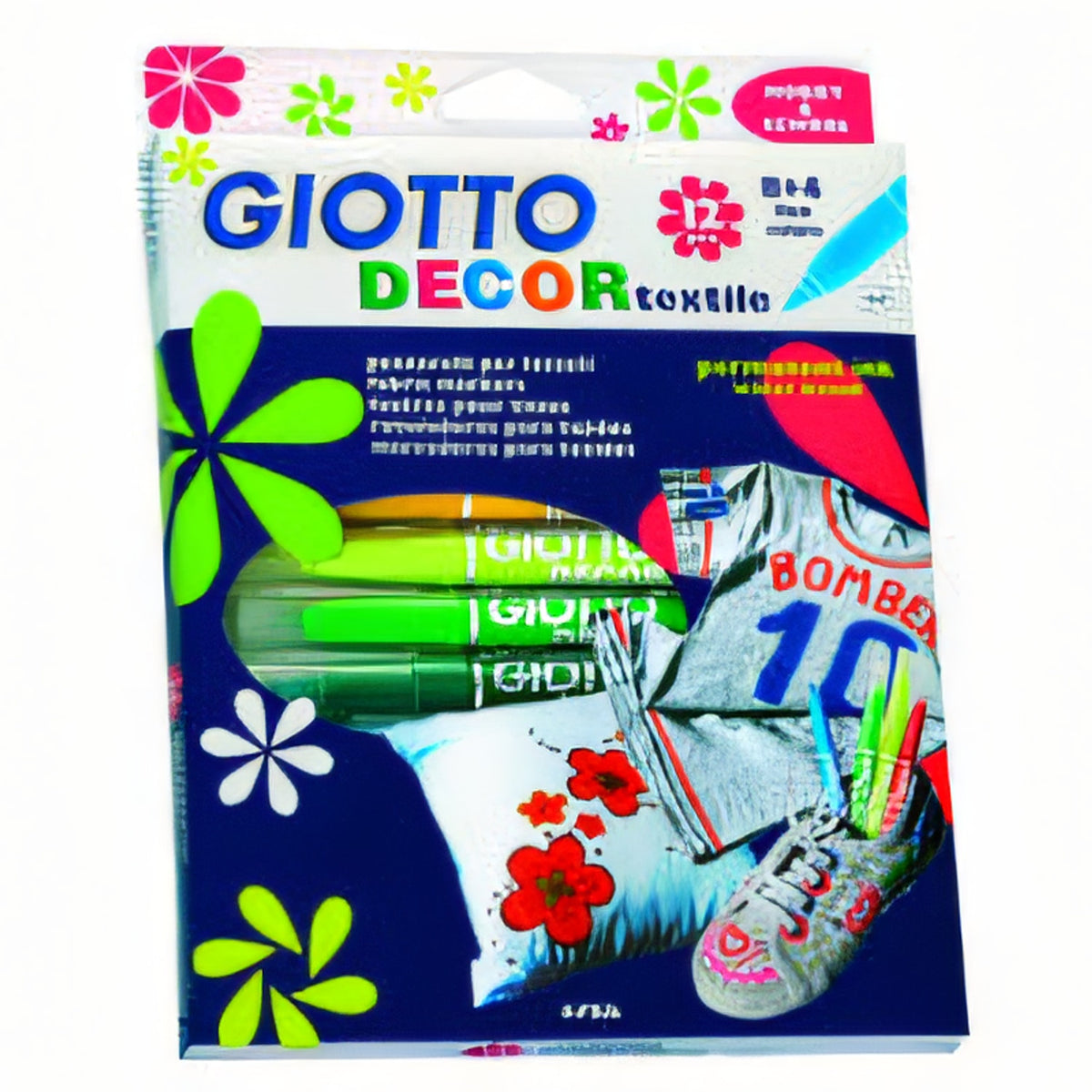 Giotto Decor Textile textielmarkers, set van 12 kleuren