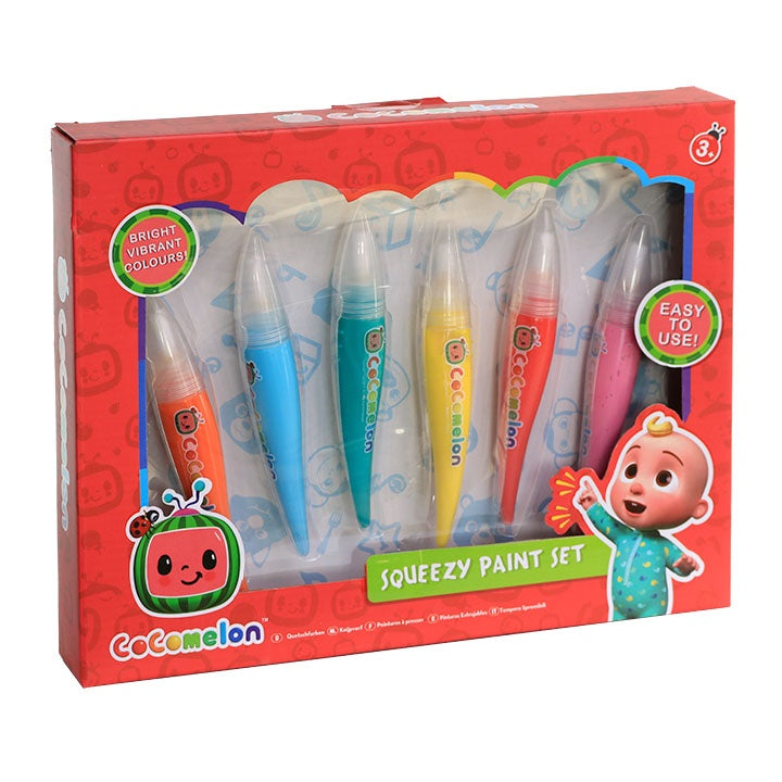 Cocomelon Squeezy schilderset met 6 kleuren