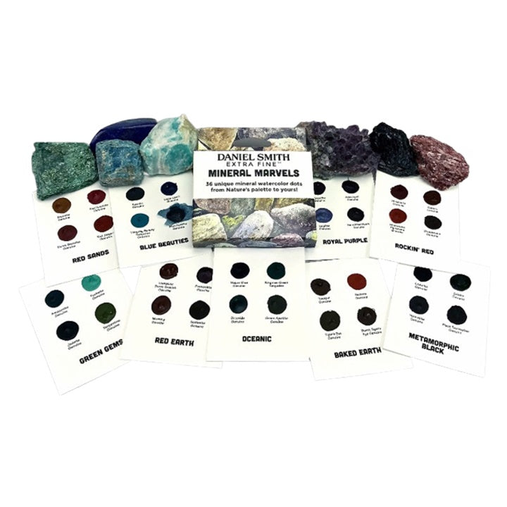 Daniel Smith Mineral Marvels aquarelverf Dot Cards, 36 kleuren