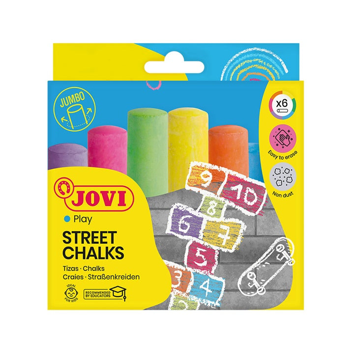 Jovi jumbo stoepkrijt, 6 stuks