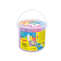 Jovi jumbo stoepkrijt in emmer, 21 stuks
