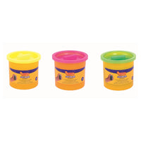 JOVI Blandiver plasticine neonkleuren in potjes 3 × 110 g – afbeelding 2