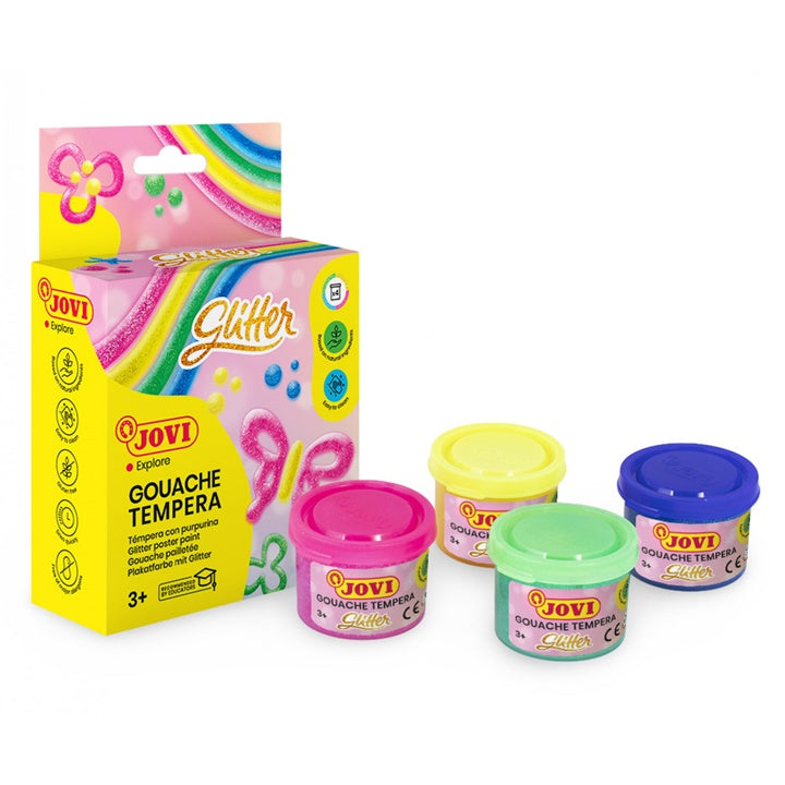 JOVI schoolverf met glitter 4 × 35 ml – afbeelding 2