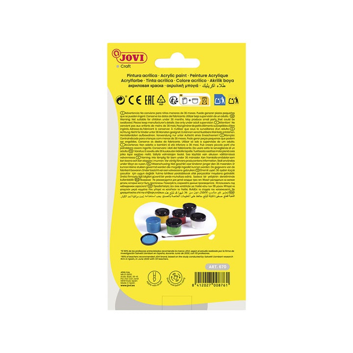 JOVI acrylverfset 6 × 35 ml met penseel – afbeelding 4
