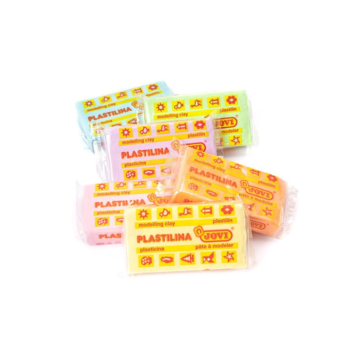 JOVI plasticine pastelkleuren 6 × 50 g