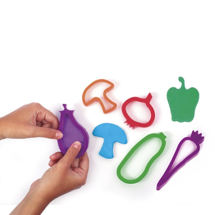 JOVI uitsteekvormen groenten voor plasticine, 6 stuks – afbeelding 3