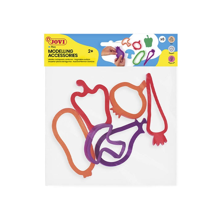 JOVI uitsteekvormen groenten voor plasticine, 6 stuks