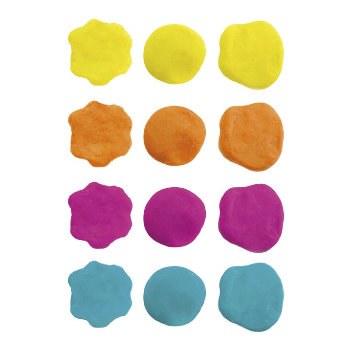 JOVI plasticine neonkleuren 6 × 15 g – afbeelding 3