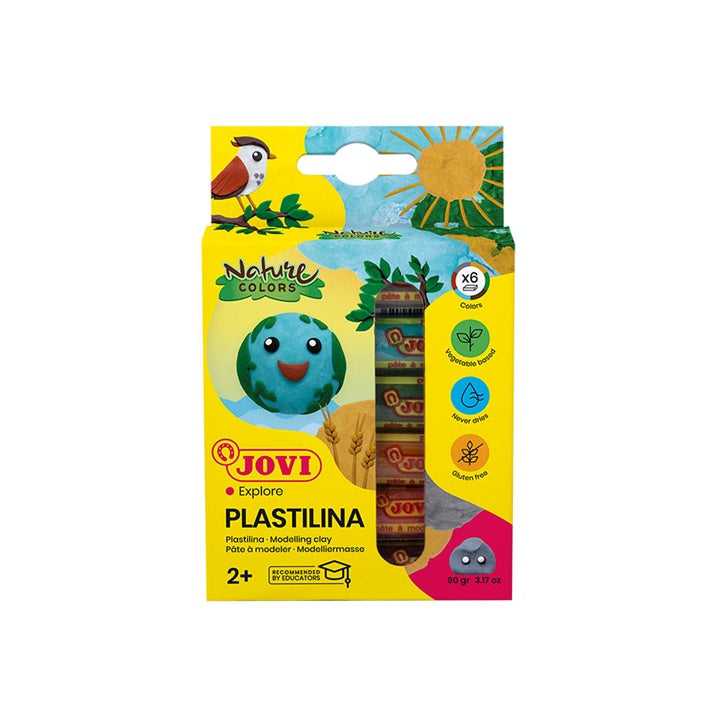 JOVI plasticine natuurtinten 6 × 15 g