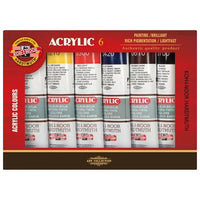 Koh-i-Noor acrylverfset 6 × 40 ml