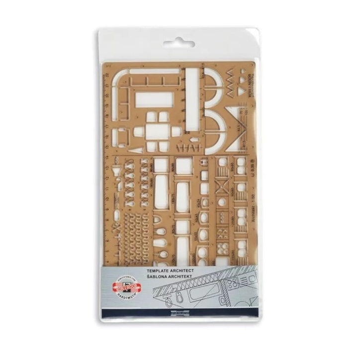 KOH-I-NOOR architectensjabloon A3, bruin transparant