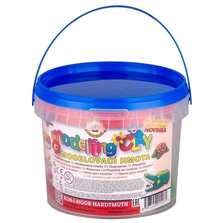 Koh-i-Noor plasticine in emmer, 8 kleuren, 700 g
