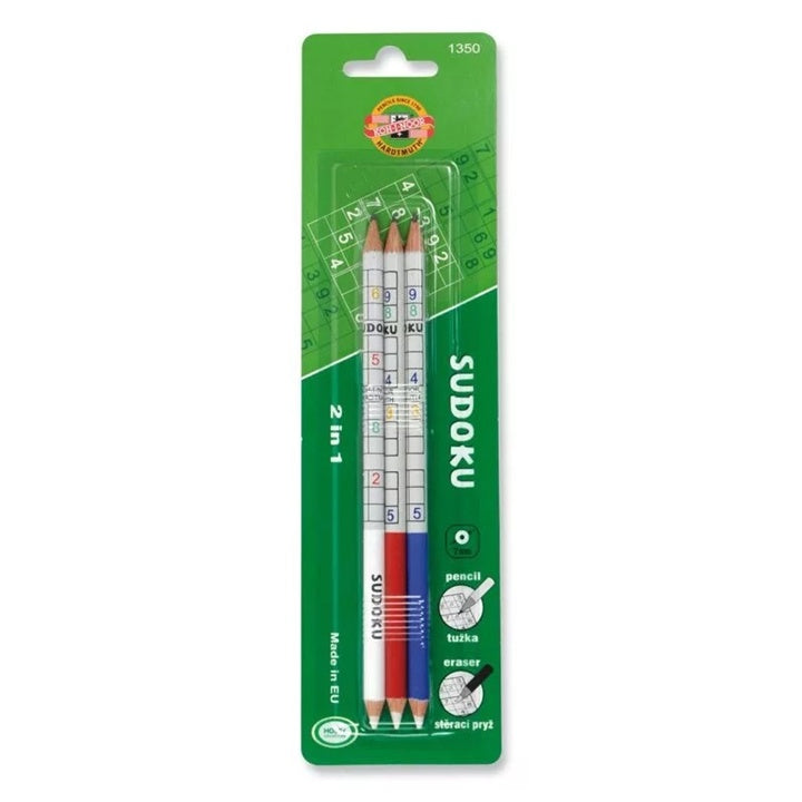 Koh-i-Noor Sudoku grafietpotloden met gum, set van 3