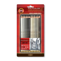 KOH-I-NOOR Polycolor kleurpotloden grijstinten, 12 stuks