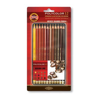 KOH-I-NOOR Polycolor kleurpotloden bruintinten, 12 stuks