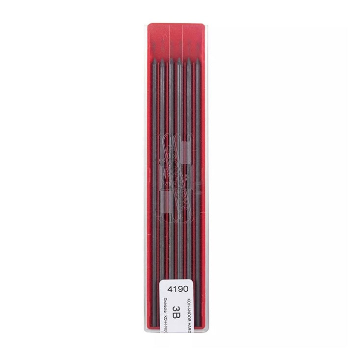 Koh-i-Noor grafietvullingen 2,5 mm 3B, 120 mm, set van 6