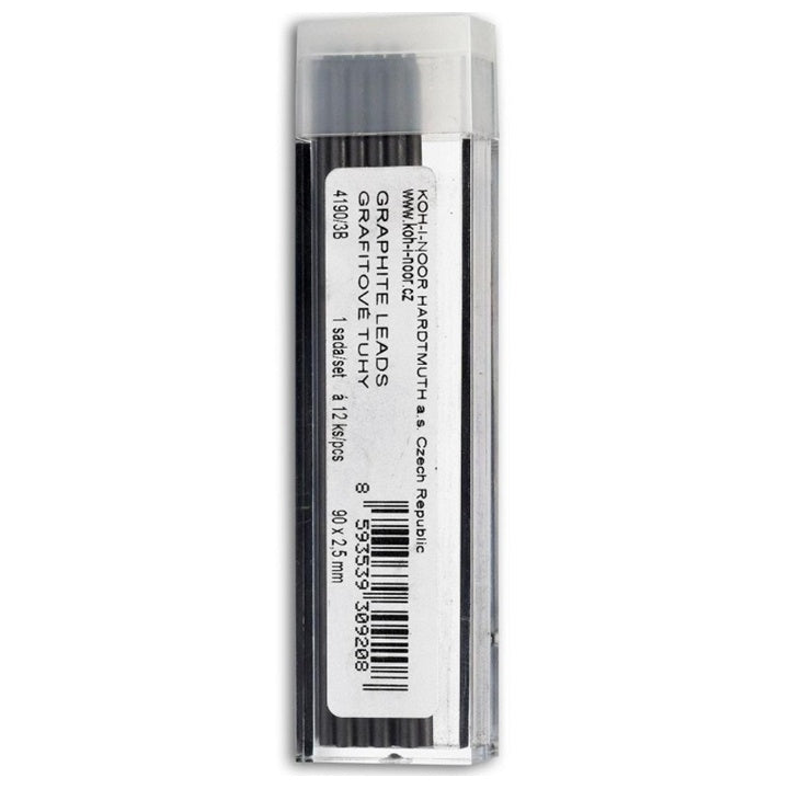 Koh-i-Noor grafietvullingen 2,5 mm 3B, set van 12
