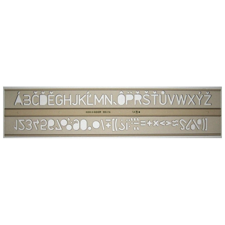 Koh-i-Noor lettersjabloon 14 mm voor technische pennen