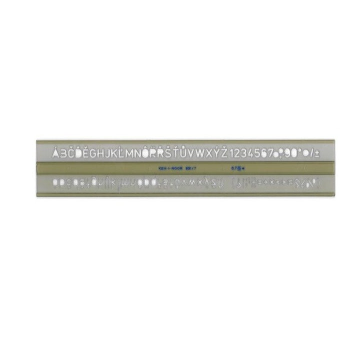 Koh-i-Noor lettersjabloon 7 mm voor school