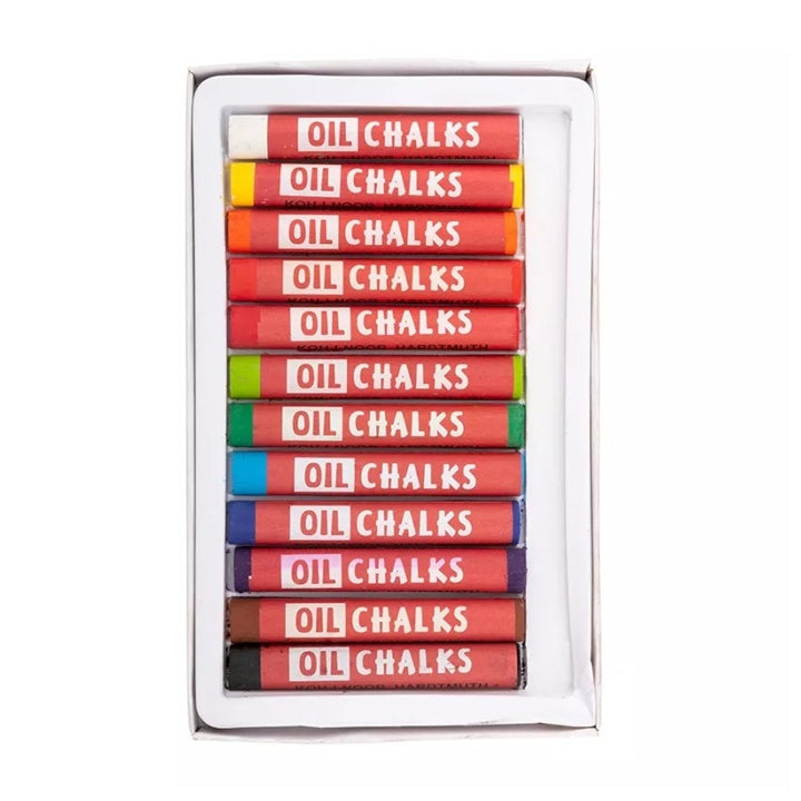 Koh-i-Noor oliepastels, set van 12, Ø 8,9 mm – afbeelding 2