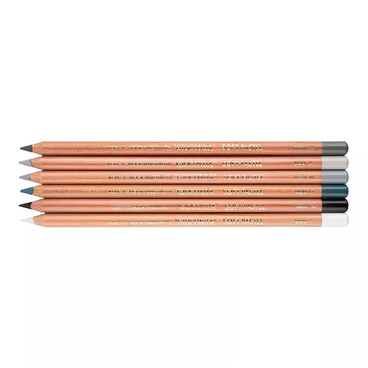Koh-i-noor Gioconda pastelpotloden, 6 stuks, koele tinten – afbeelding 2