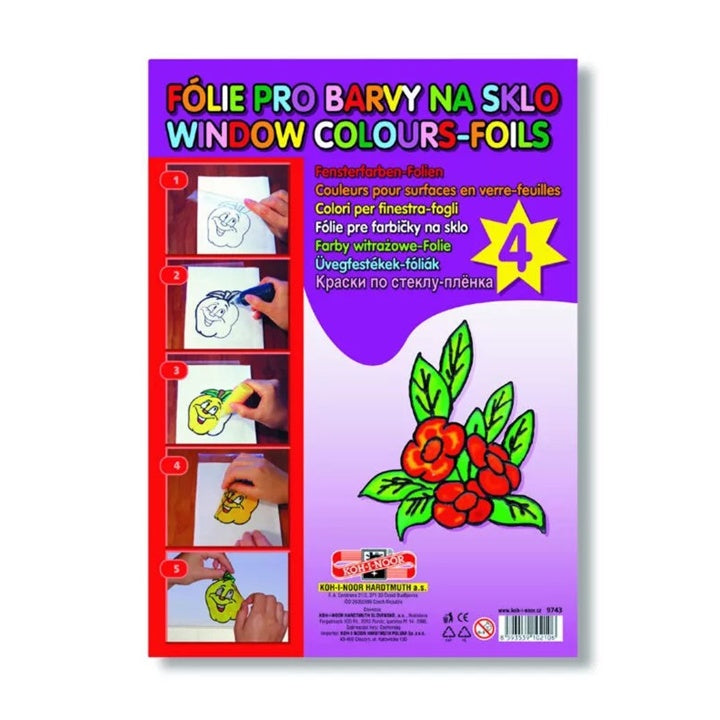 Koh-i-Noor raamfolies om te beschilderen, set van 4
