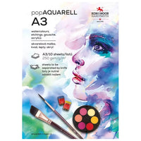 Koh-i-noor PopAquarell aquarelblok A3, 10 vel, 250 g/m²