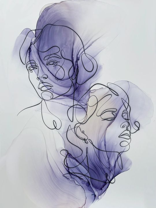 Kamenskaya tekeninkt-set Faces – 5 alcoholinkten met papier – afbeelding 4