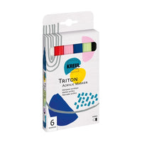 Kreul Solo Goya Triton acrylmarkers medium set van 6 (1–3 mm)